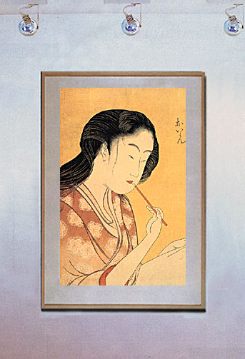 "Geisha's Makeup" by Utamaro.