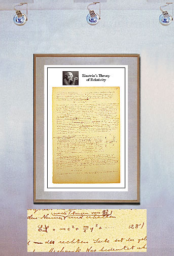 einstein e mc2. The document includes his famous equation, Emc2. This Fine Art Print was carefully printed and limited to 100 prints,